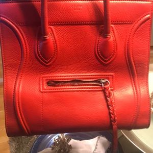 Celine red phantom bag